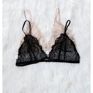 never worn pink lace bralette